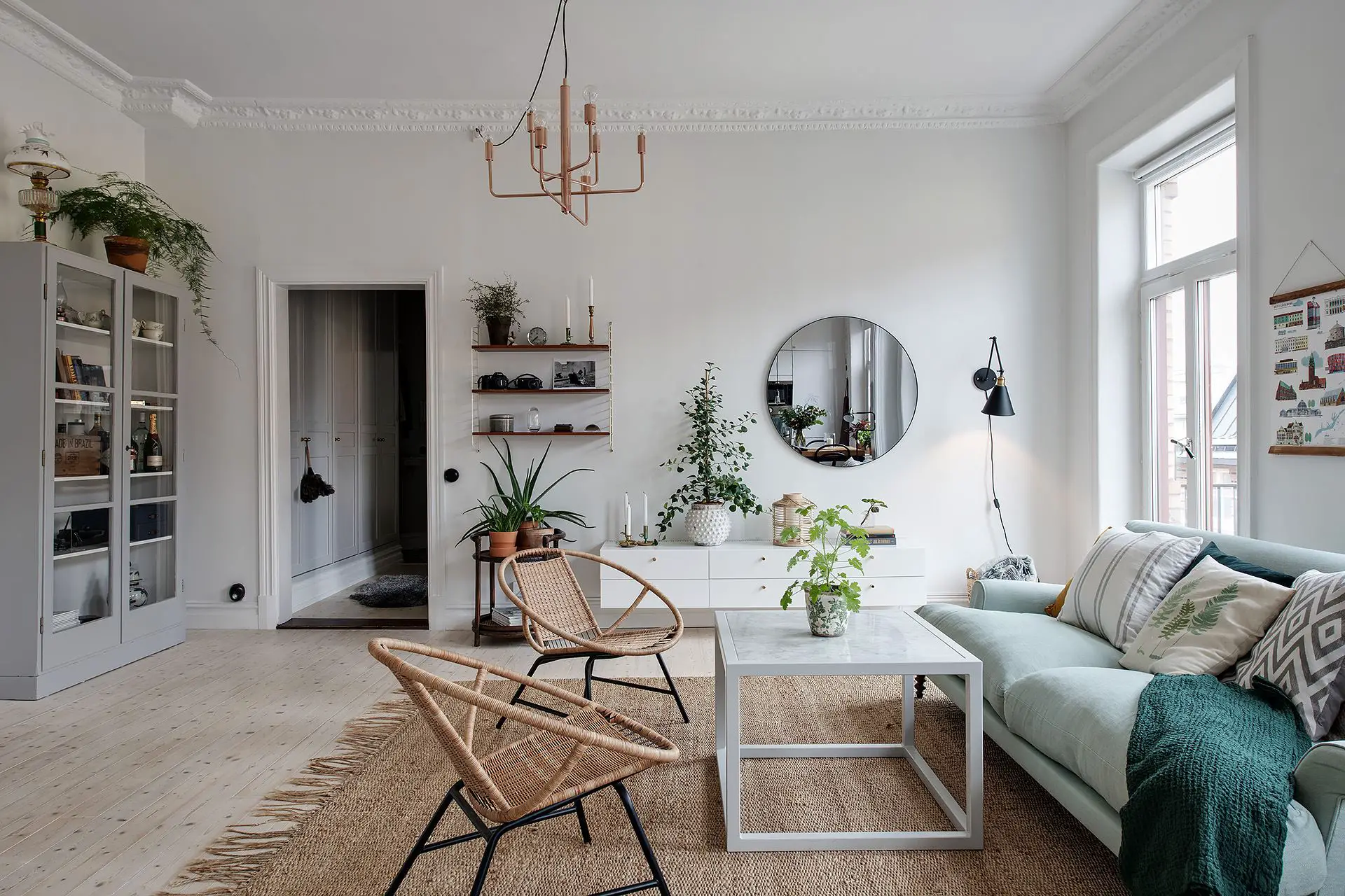 瑞典百年建筑的现代厨房改造-10