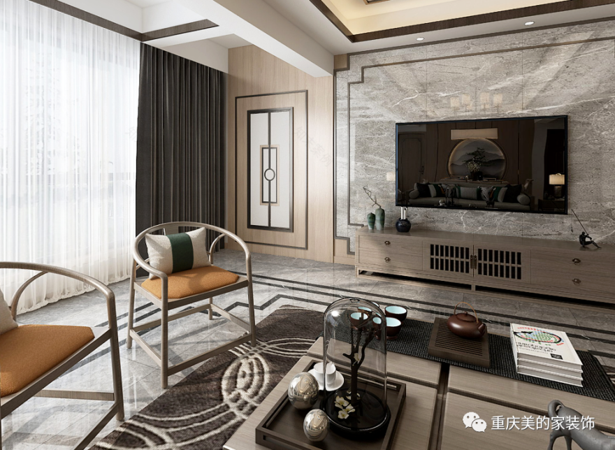 风雅千年 | 新中式博翠天悦洋房设计-36