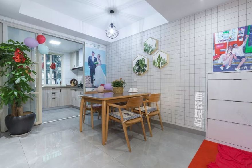 安居小区北欧风老房改造,浪漫新婚生活-30