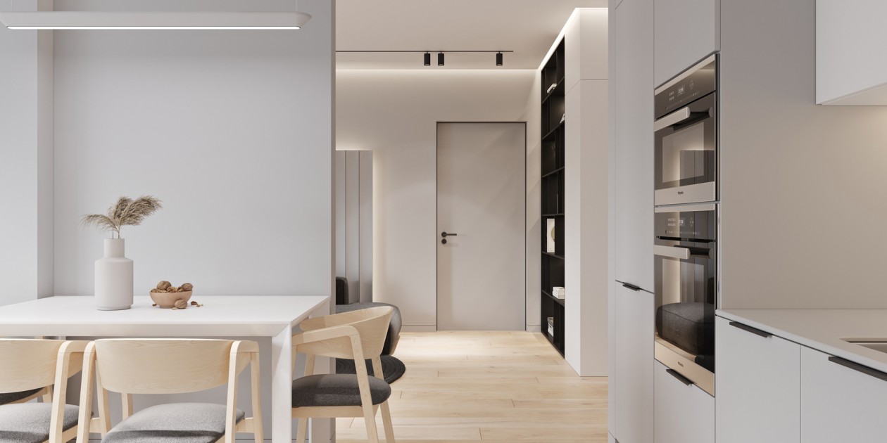 65平 简约白色系空间设计！-8