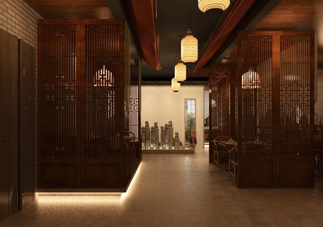 吕梁工装 | 微独立空间的中式复古情调-6