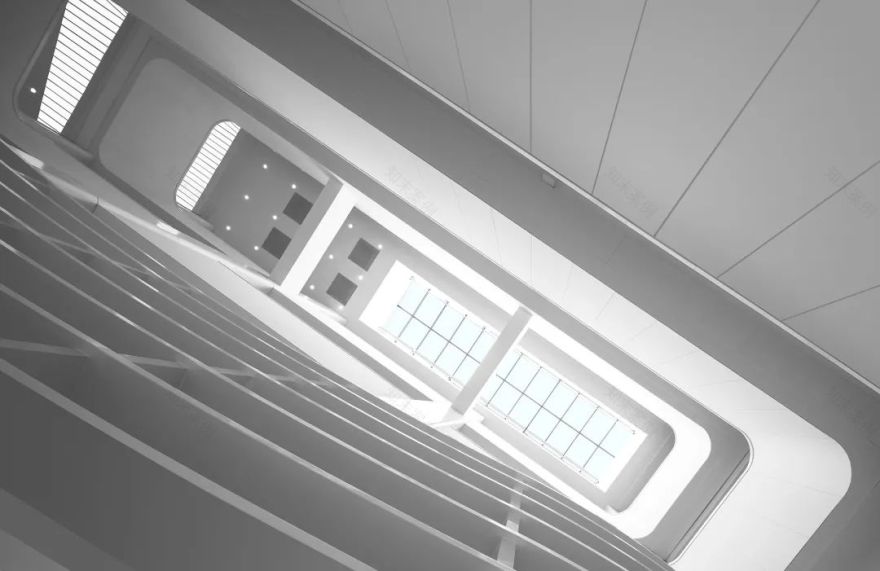 以空间色彩组织流线的市民中心设计-1