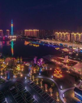 光影筑梦,水润兴化 · 兴化昭阳湖公园景观亮化工程