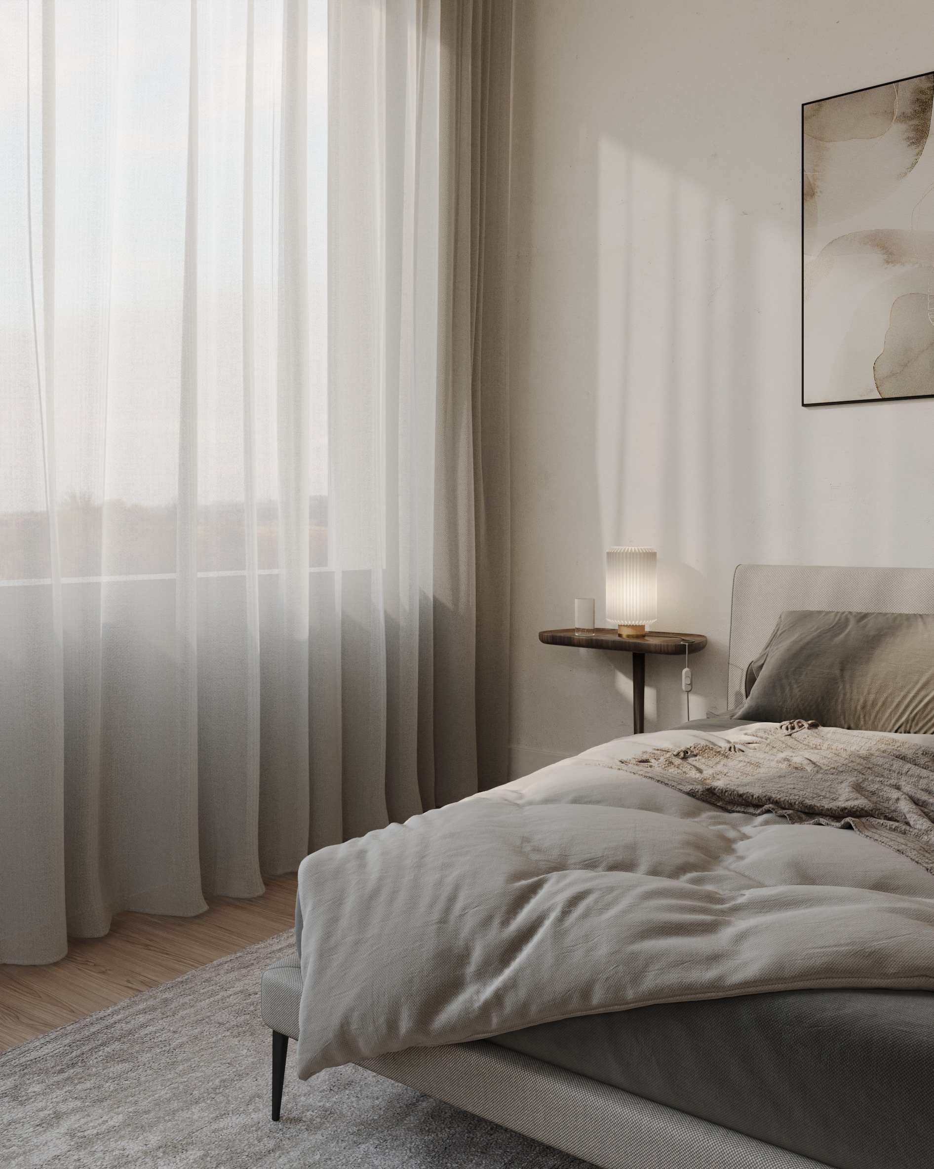 Japandi 室内概念设计丨Laura Dauby-3