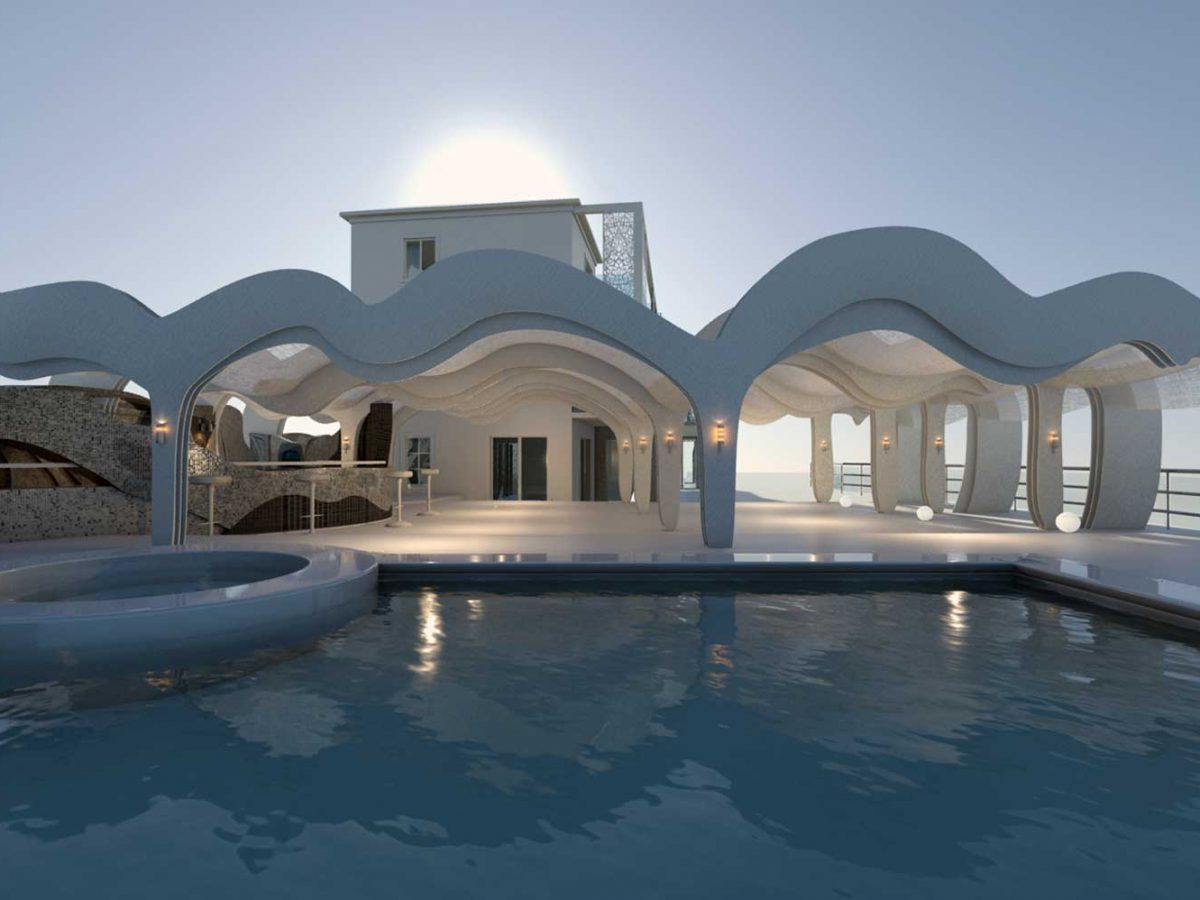 The Wave Pergola - Utopia Hotel Design Staging-3