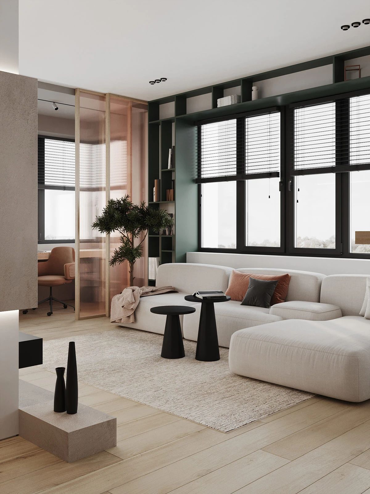 简约之美 · Екатерина Кузнецова 的一居室公寓设计丨Simple Form Interiors-6