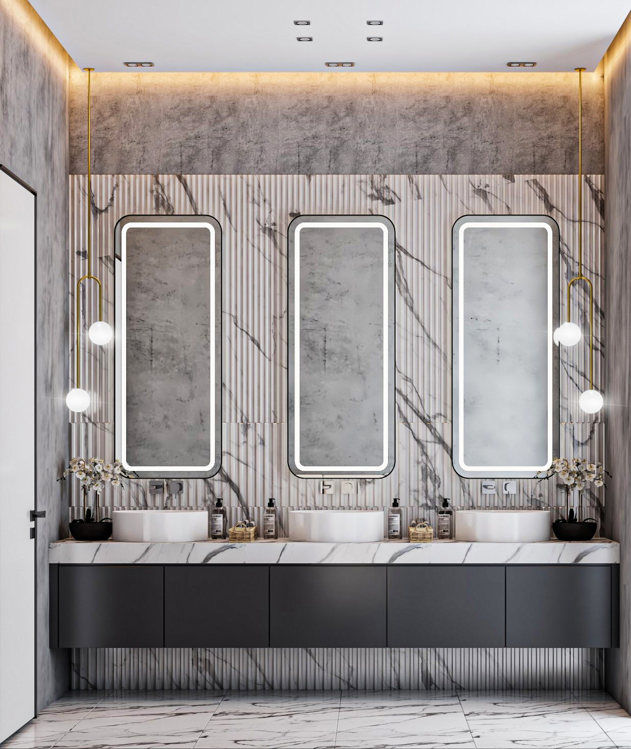 MEN WASHING AREA 设计丨3DMAX  VRAY  P.S-5