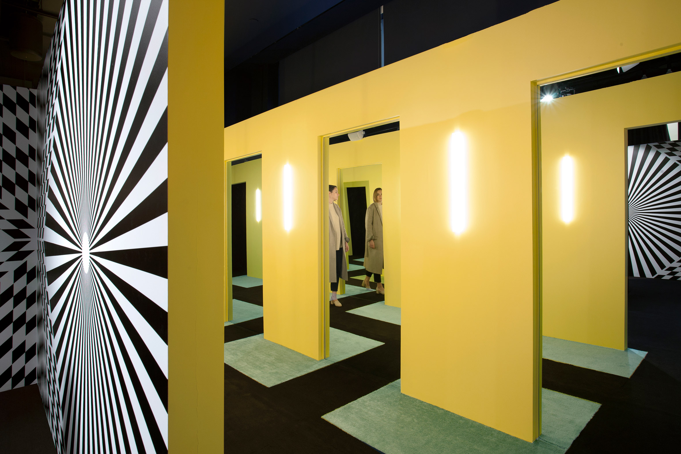 Bold patterns, mirrors and secret doors trick visitors to maze installation in New York-6