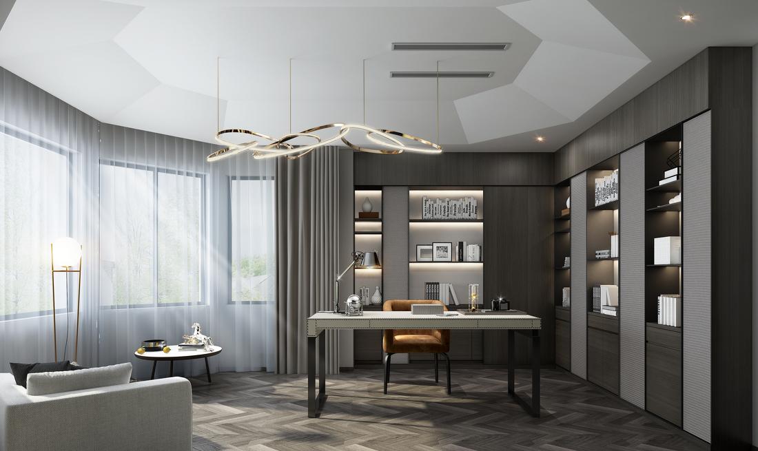 唯米设计——现代简约黑白灰家居空间-13