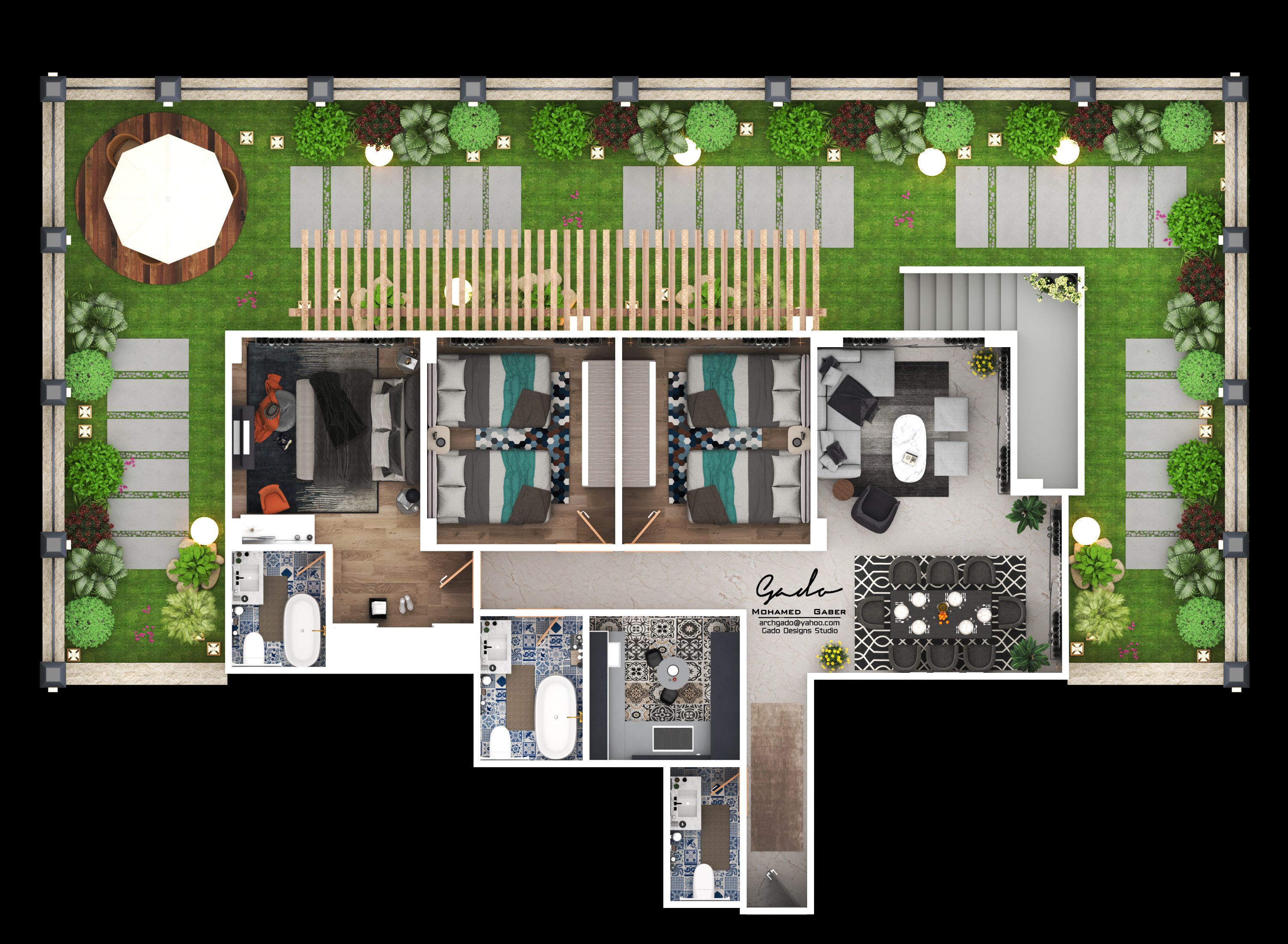 ‎Residental Floor - 3D Plans-0