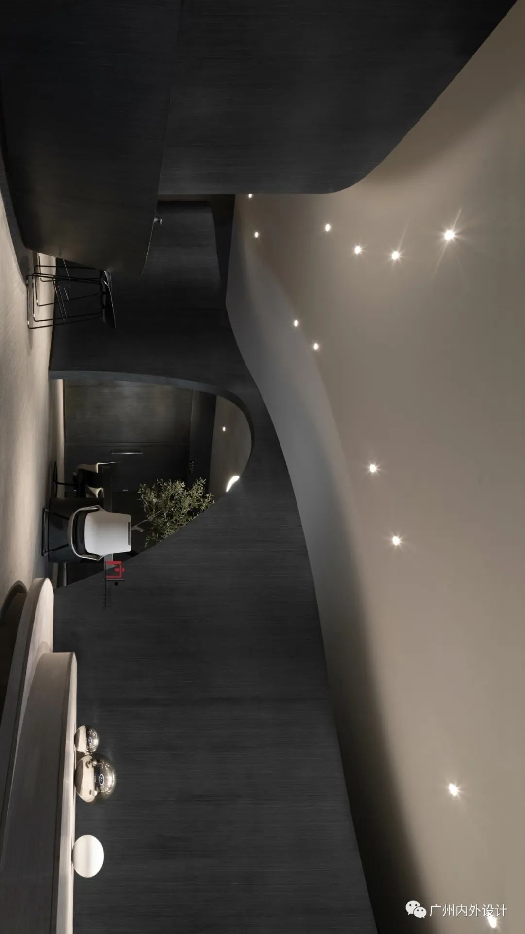 珠江新城曲线空间 | 现代简约办公室设计-12