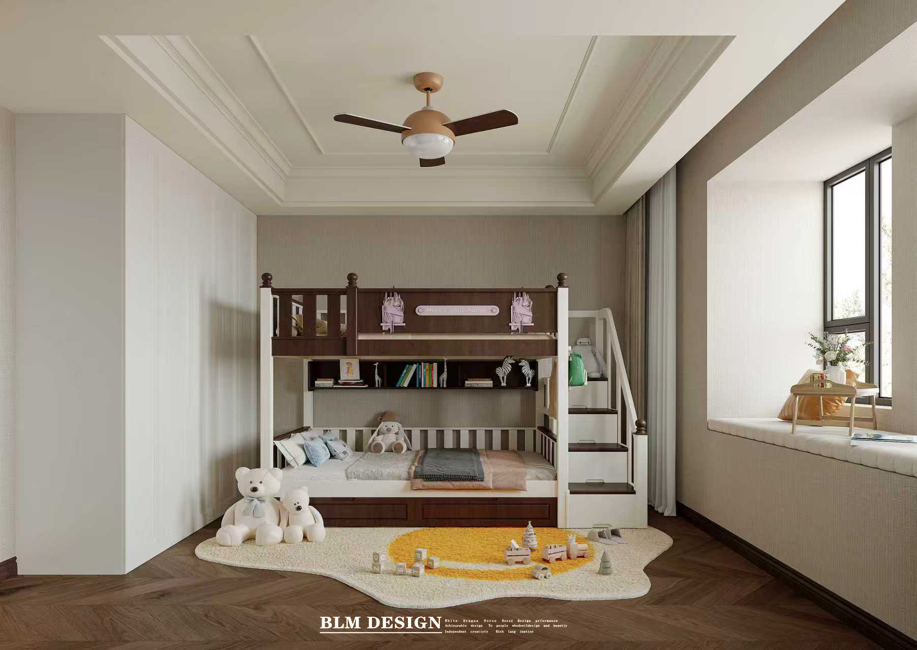 美式别墅效果图案例-6