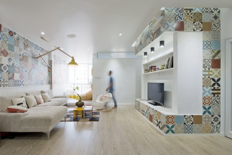 Ceramic Tiles Used for Artistic Interior Space – HT Apartment in Vietnam-1