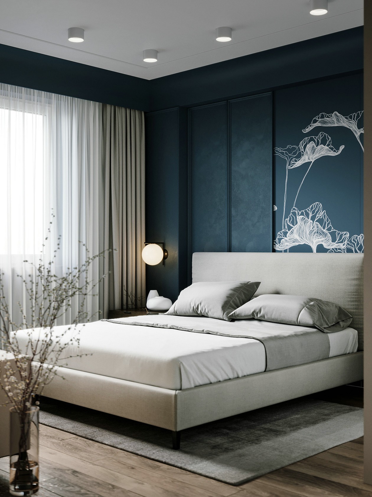 乌克兰90㎡ 蓝色系空间设计充满了浪漫与诗意-15