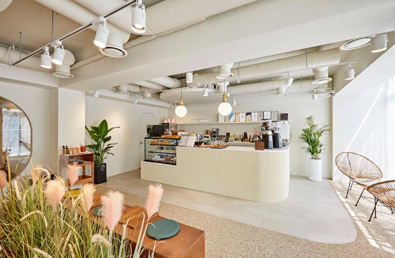 50 平温馨烘焙咖啡馆，韩式简约风格室内设计-3