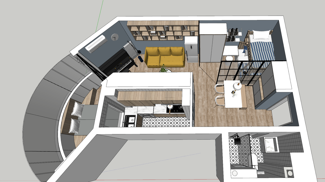 40㎡老破小三代人居住空间改造丨中国北京-3