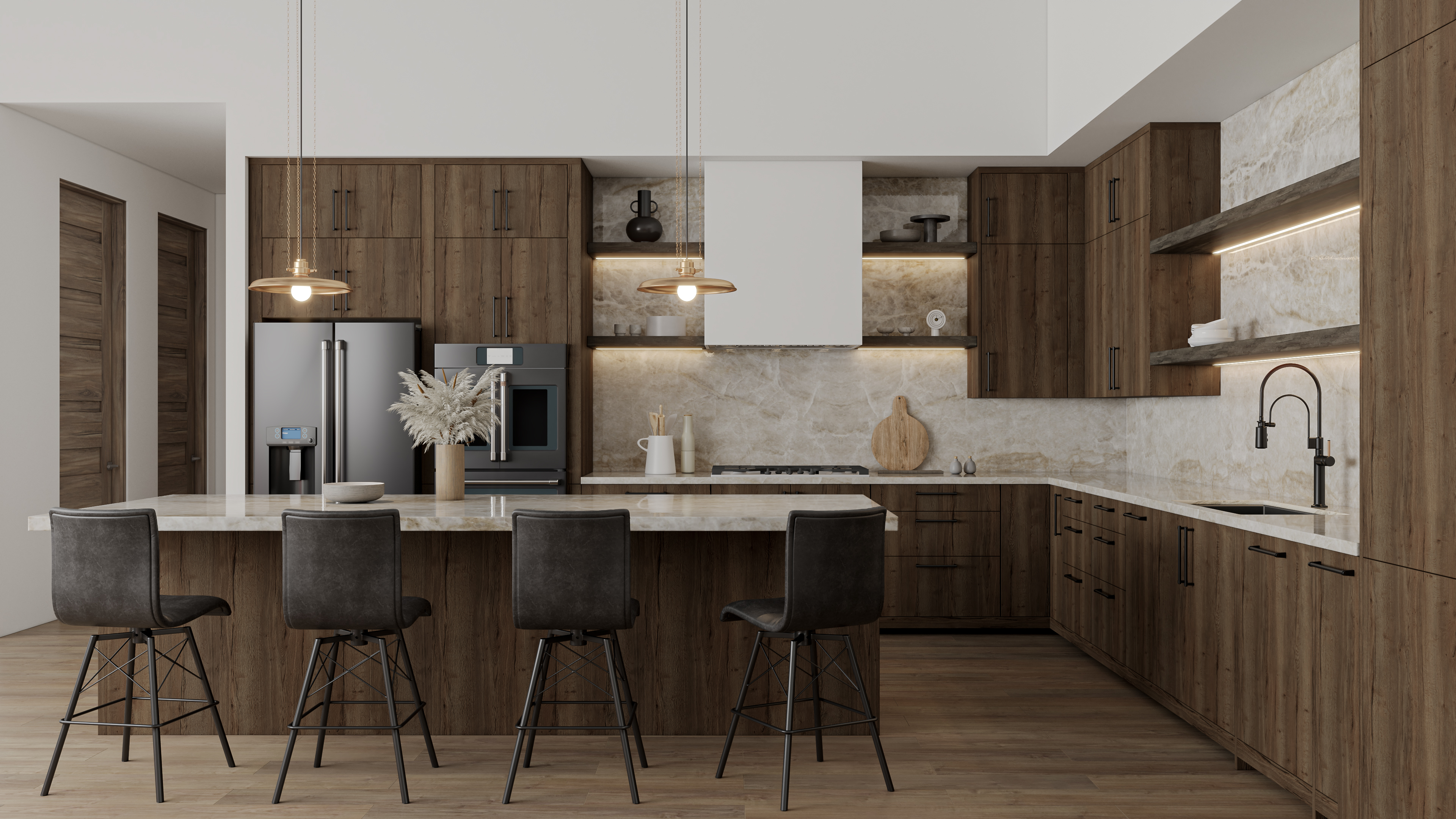 现代山地风格厨房丨美国-2