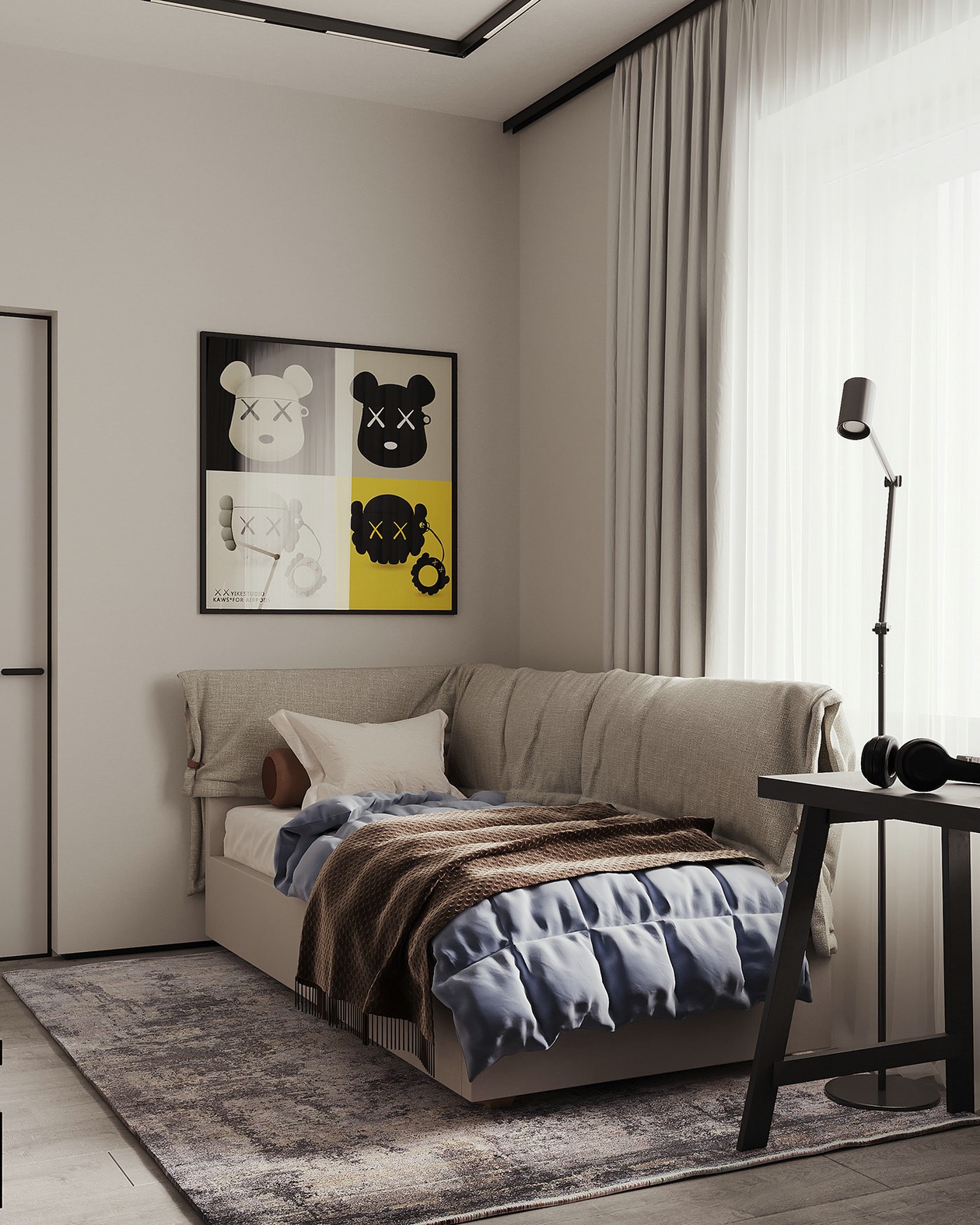 高级灰色系公寓设计-12