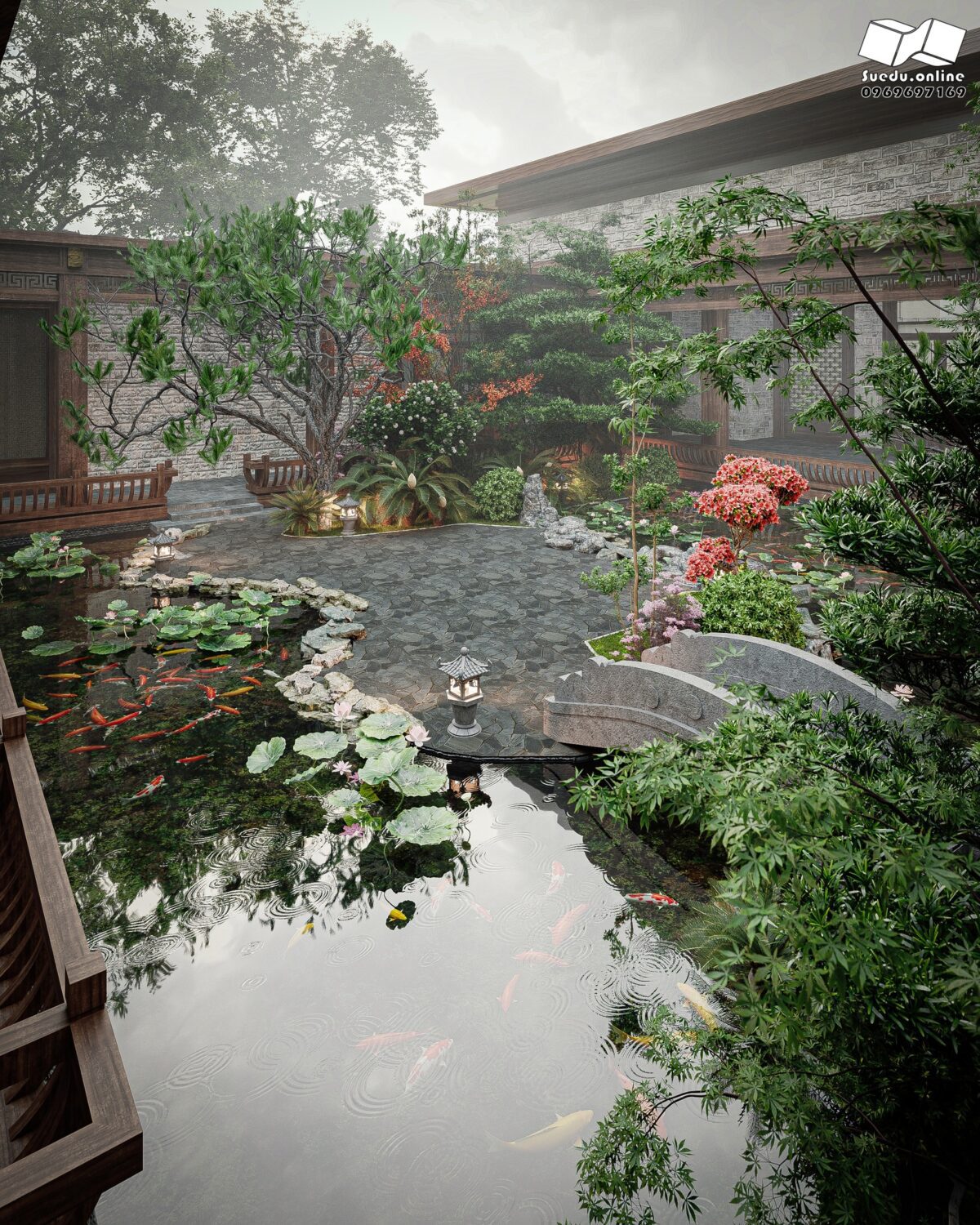 免费的SketchUp花园外部模型丨Phan Thuc-17