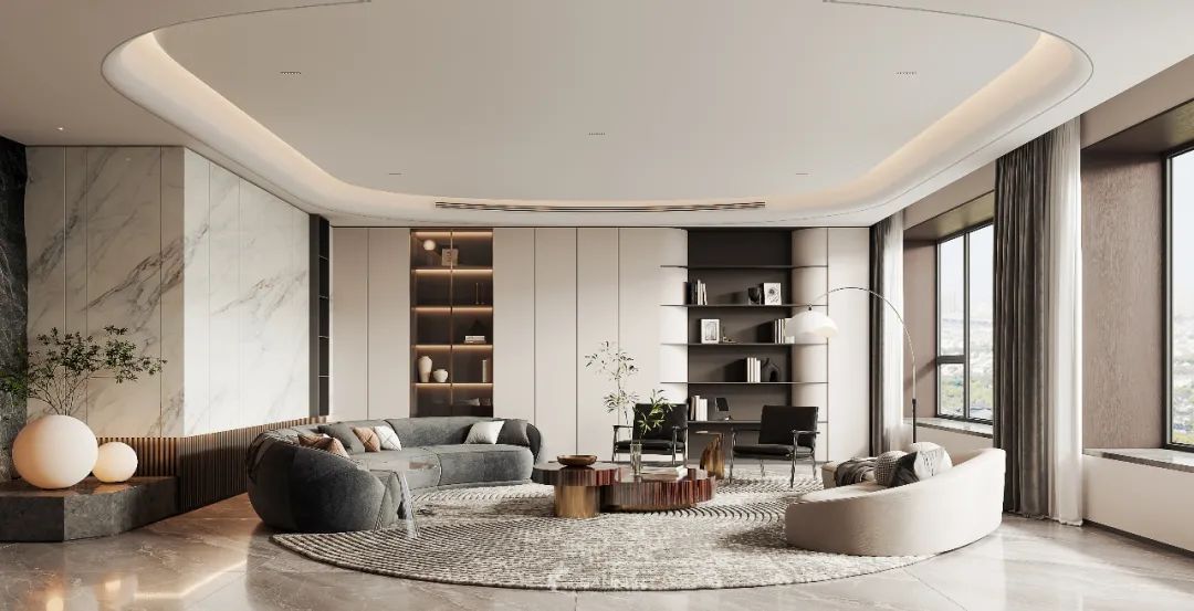 意式极简平层住宅设计丨中国延安丨赵振庭-23