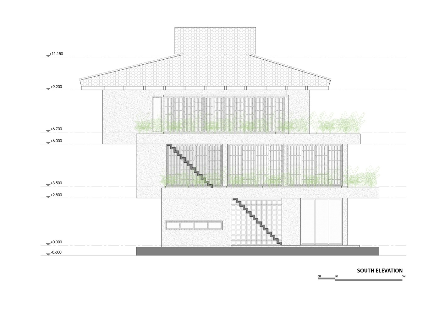 越南阶梯住宅：层层悬挑打造通透室内环境-24
