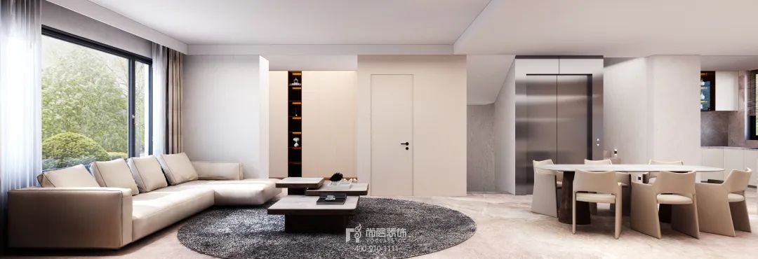 全案整装｜360㎡诧寂风，诠释不完美的完美-28