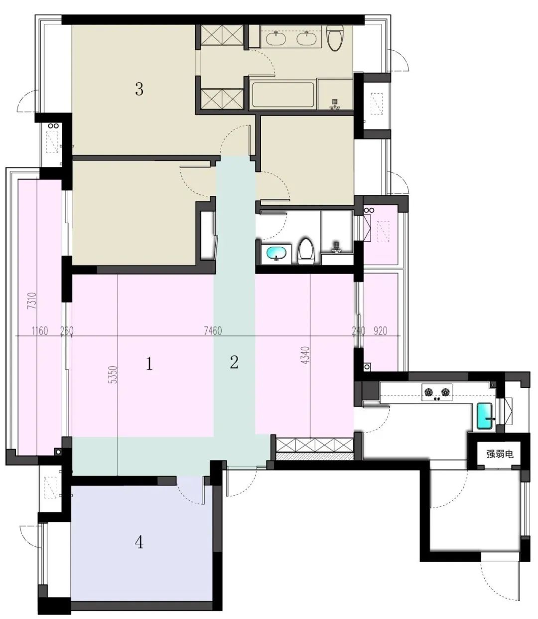 李佳眉设计 | 精装房大改造，黑白灰的简约空间-21