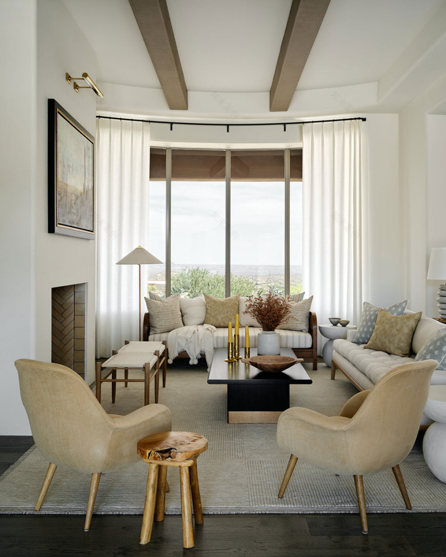 优雅沙漠度假屋,自然色彩与现代美学的完美融合-6