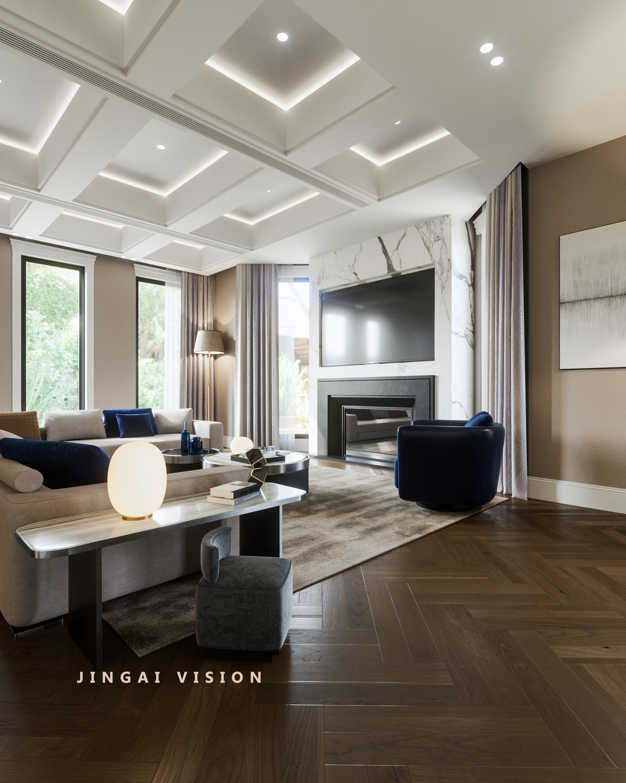 软装改造客厅，展现 F1 赛车魅力-8