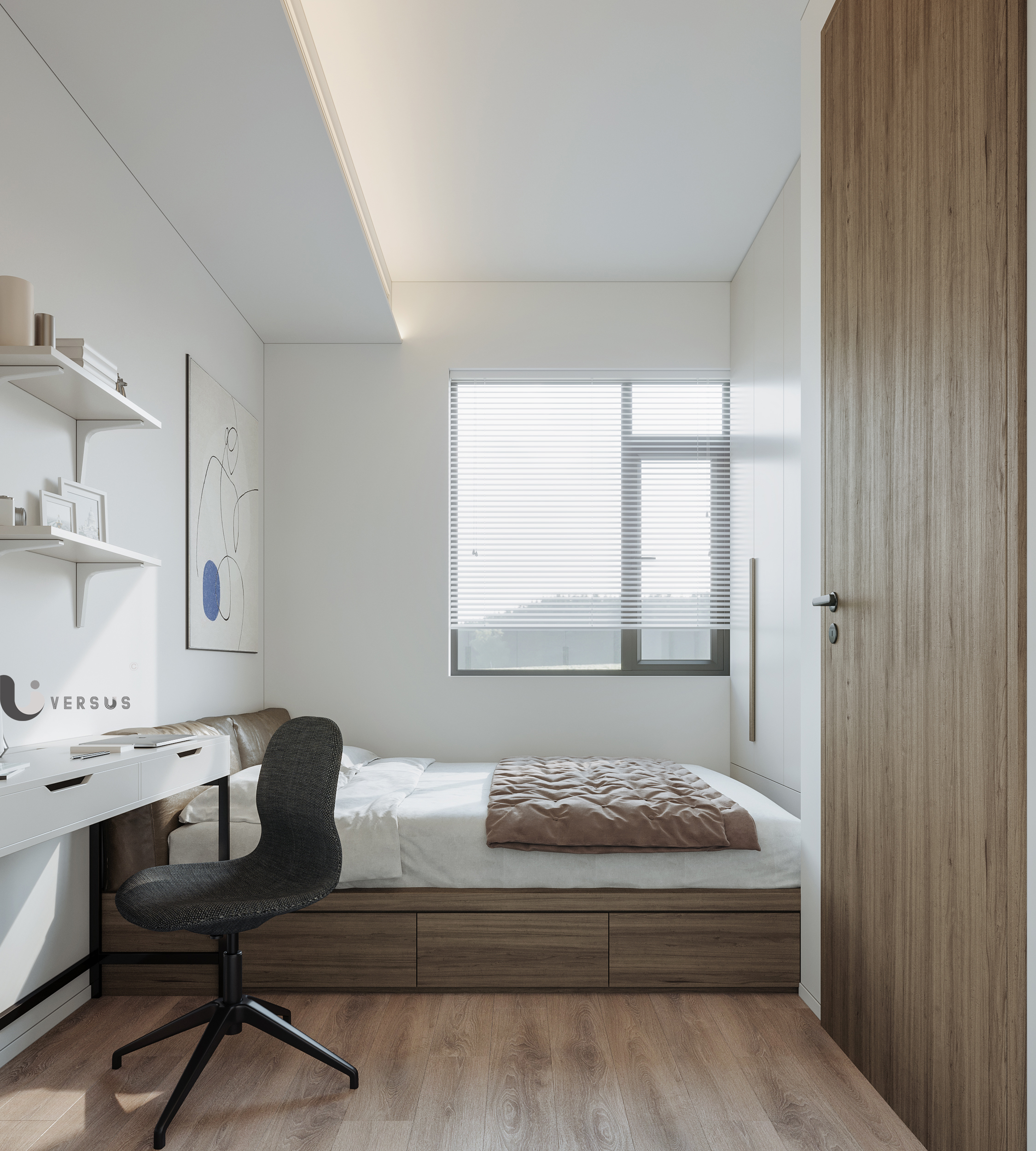 北欧风平层设计案例丨奶昔呀-18