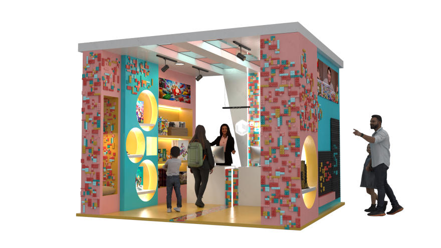 Bricks city booth(积木城市展位)-1