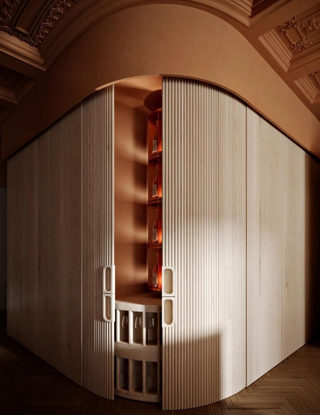 柔软的、弯曲的木材，赭色墙壁丨乌克兰基辅丨Tamara Batsmanova-37