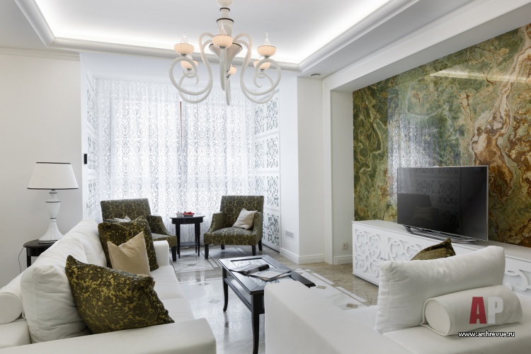 莫斯科中心家庭临时居住的新古典风白色公寓设计丨俄罗斯莫斯科丨库勒金娜·奥尔加,伊万诺娃·叶卡捷琳娜-21