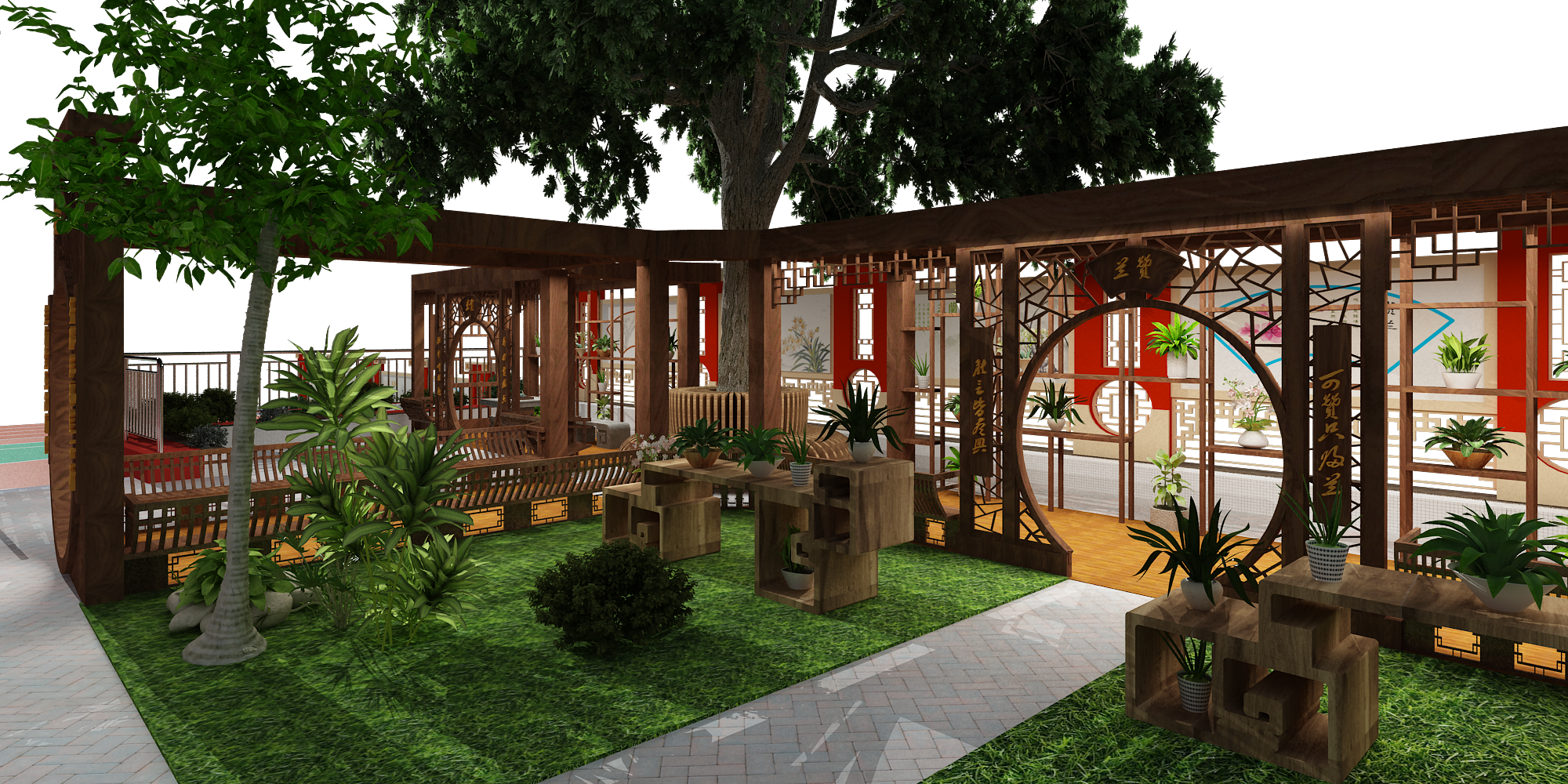 某校主题长廊设计-2