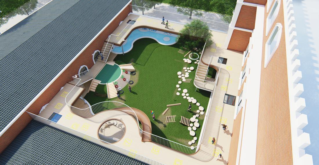 自然原木色的幼儿园设计-17