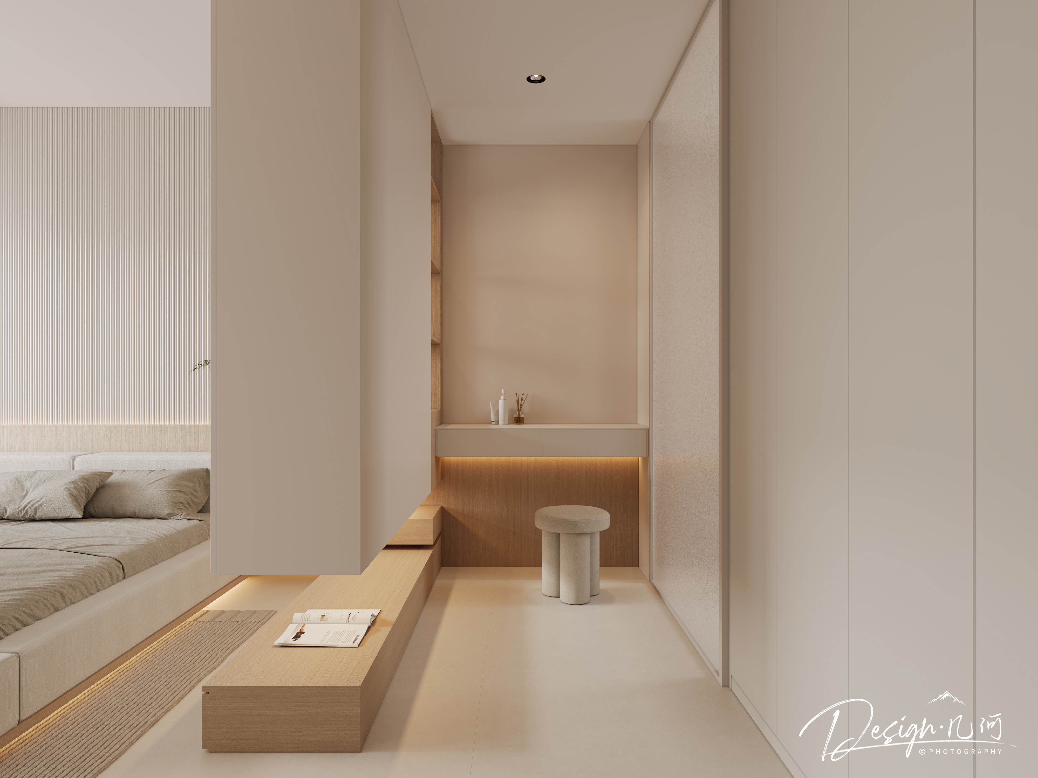 几何空间视觉表现 | 江山赋原木风现代客餐厅-7