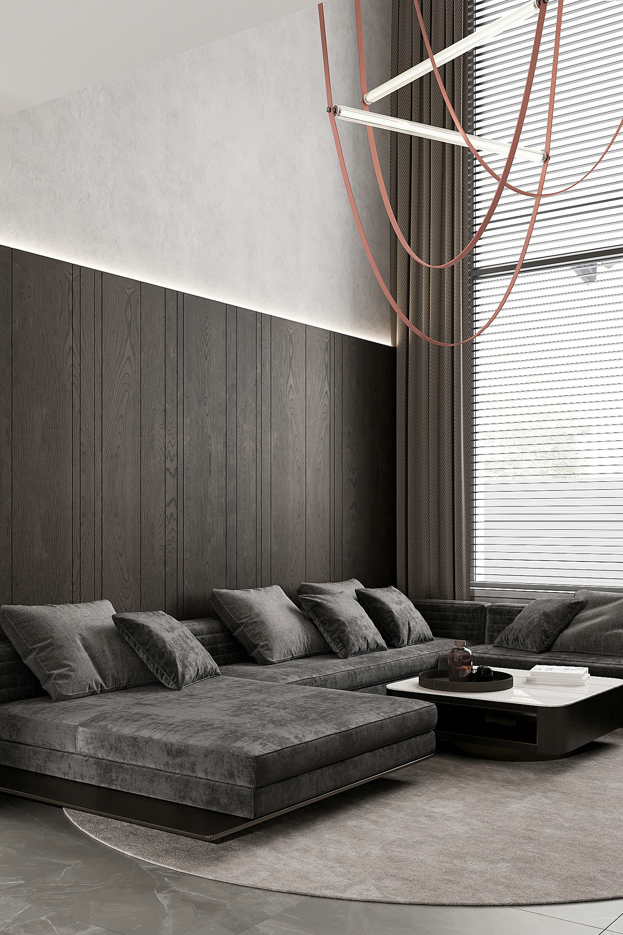 乌克兰基辅350㎡住宅设计 超有设计感！-3