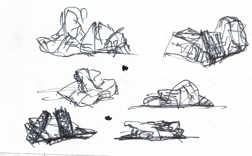 Architectural sketches - Buildings - Art - Bozelos-2