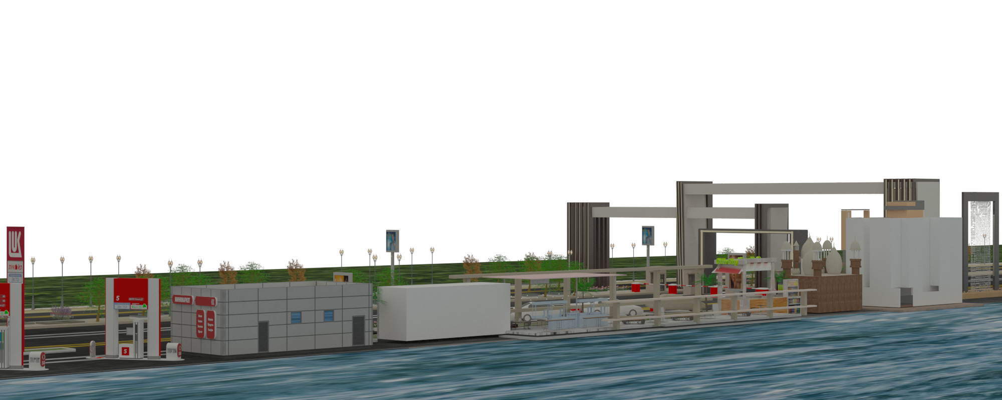 city ​​entrance And a rest area for Ras El-Bar city-3