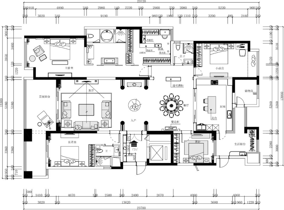 荣和尊府轻奢家居,低调奢华的艺术空间-38