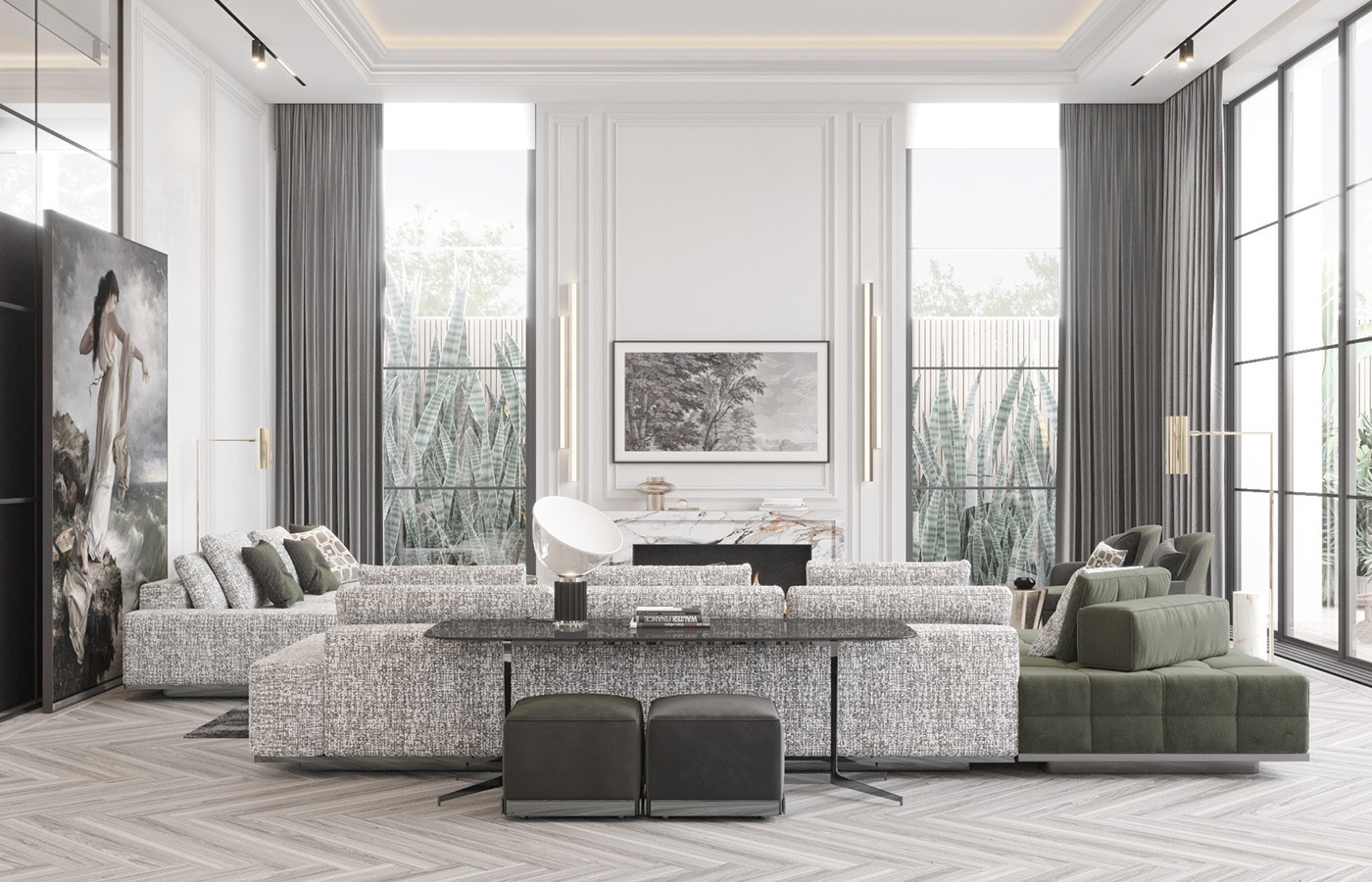 浅色系别墅设计-1