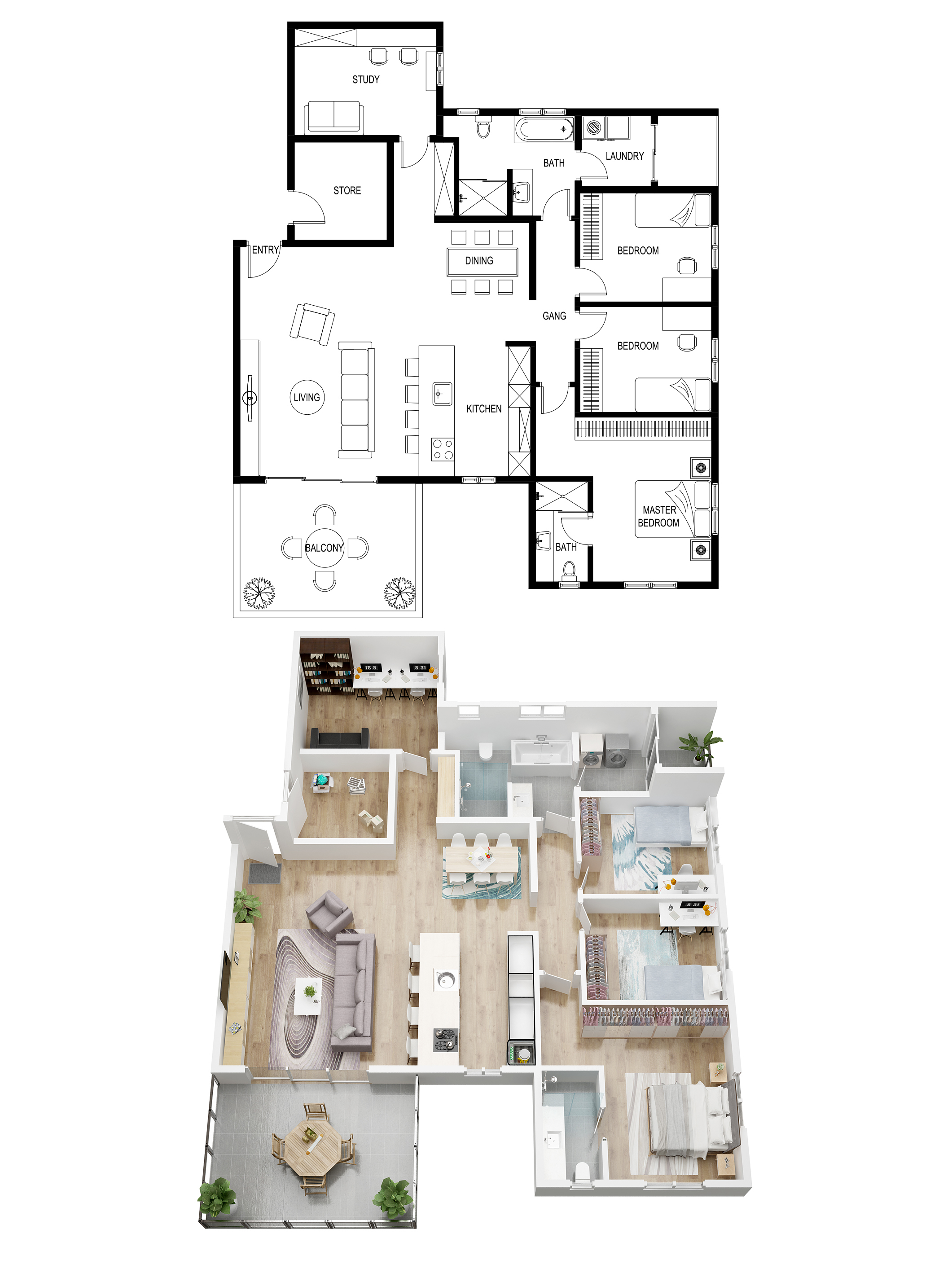二维和三维平面布置图项目-2