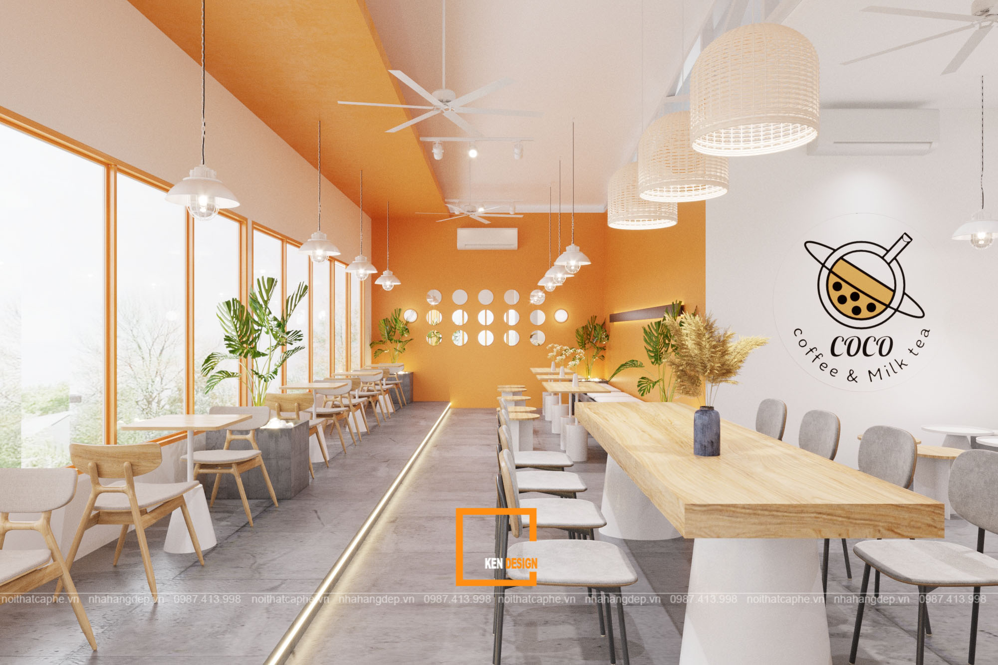 CoCo Coffee & Milktea咖啡馆及奶茶店设计丨越南丨KenDesign-23