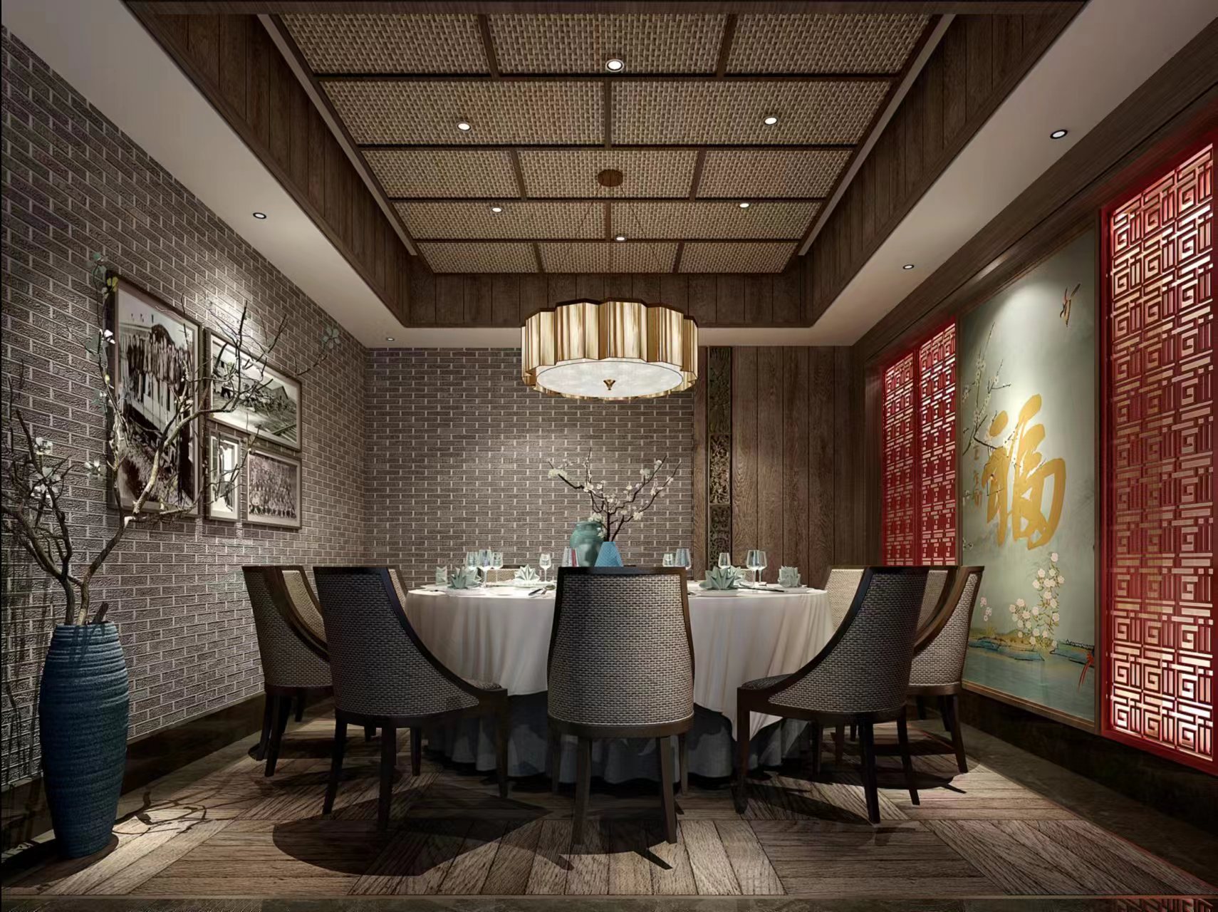 中式餐厅效果图-0