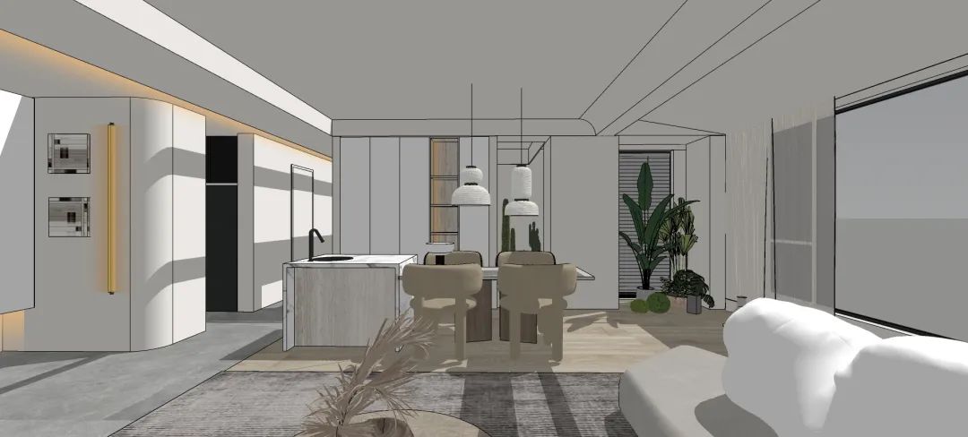 轻侘寂美学 · 重庆公园大道140平米三室一厅设计案例丨中国重庆丨空一筑造-59