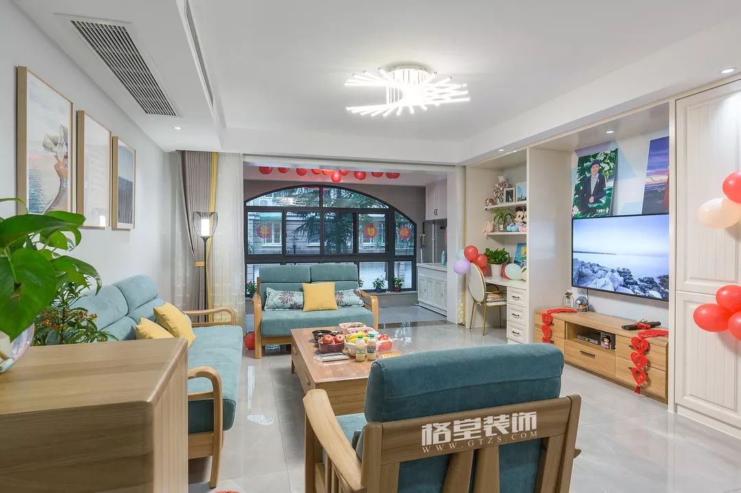 安居小区北欧风老房改造,浪漫新婚生活-25