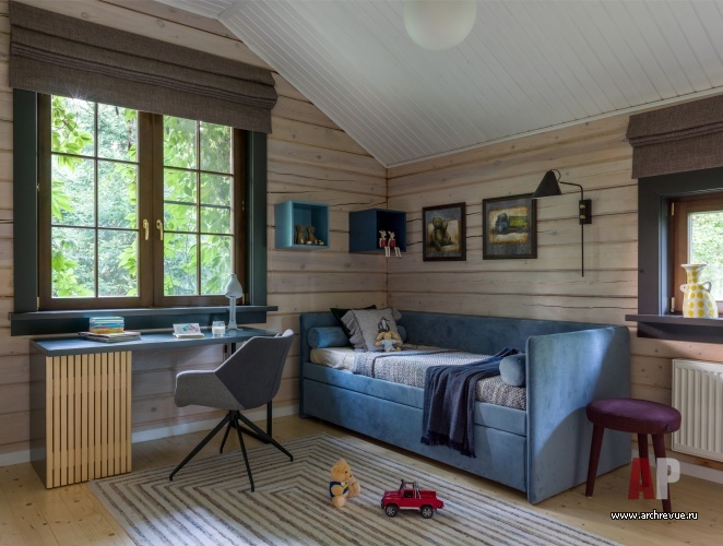 莫斯科郊外伊斯特水库旁两层木屋别墅室内设计丨俄罗斯莫斯科-34