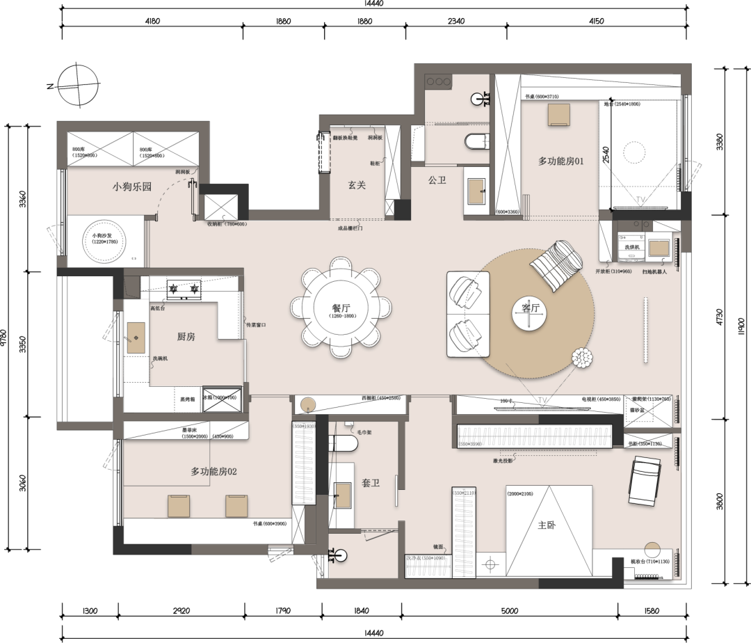 YUJINGDESIGN·现代极简&包豪斯，人宠和谐空间-10