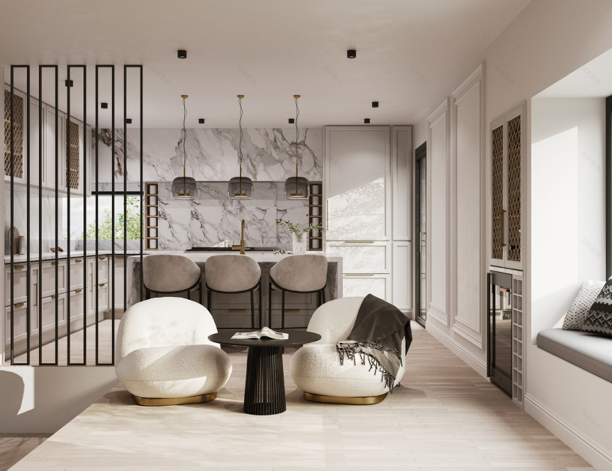 希腊现代经典房屋室内设计-19