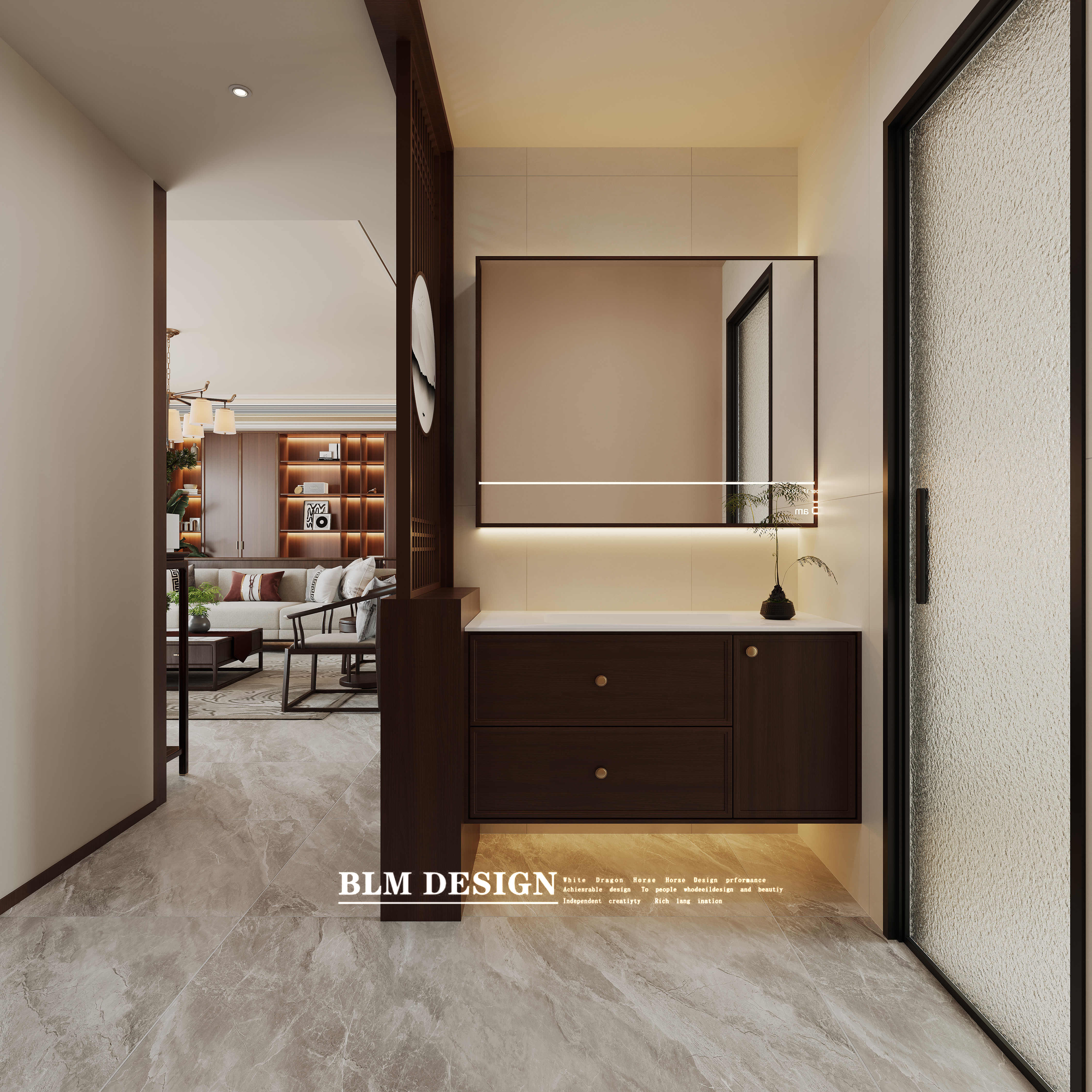 新中式装修案例效果图-8